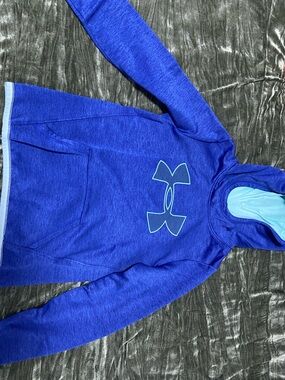 Under Armour Royal Blue Pullover Hoodie with Logo
